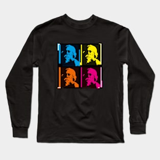 Rabindranath Tagore - Poet - colorful, pop art style design Long Sleeve T-Shirt